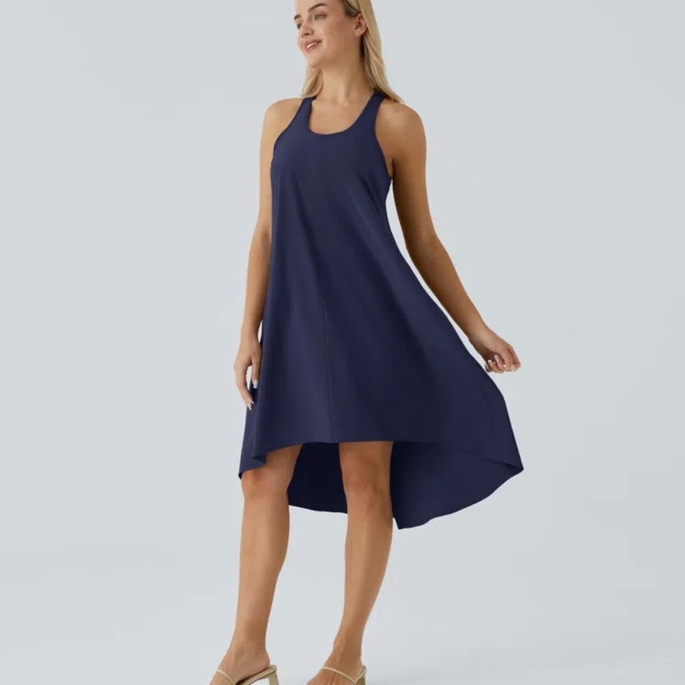 HALARA Blue Asymmetrical High-Low Sundress